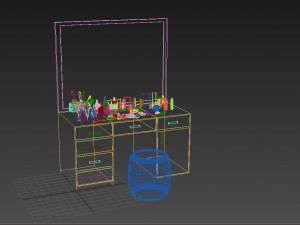 Makeup Desk Modello 3D