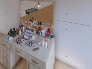 Makeup Desk 3D Model