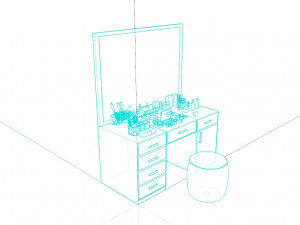 Makeup Desk Modello 3D