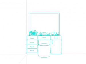 Makeup Desk Modello 3D