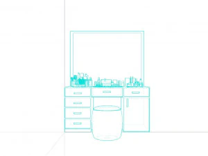 Makeup Desk 3D Model
