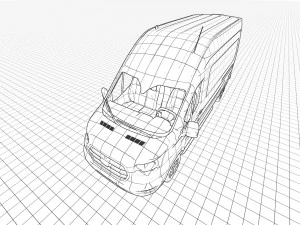 Fo rd Transit 2023 3D Model
