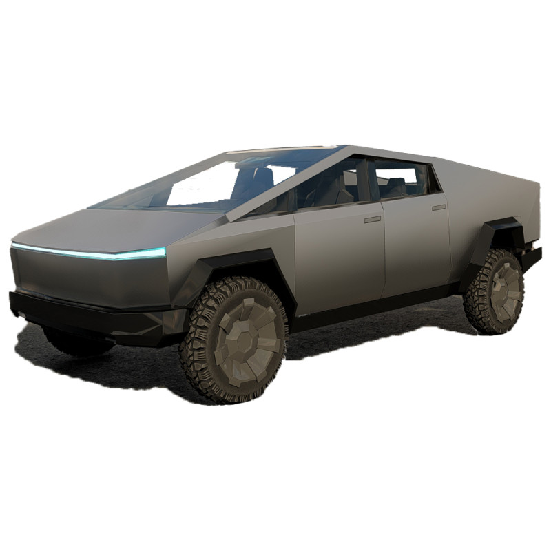 Tesla Cybertruck 2023 Model 3D .c4d .max .obj .3ds .fbx .stl .blend 