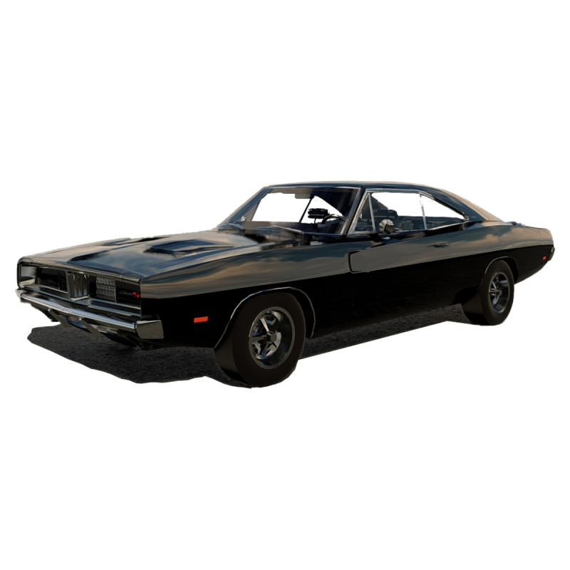 Dodge Charger 1969 3D Model .c4d .max .obj .3ds .fbx .stl .blend
