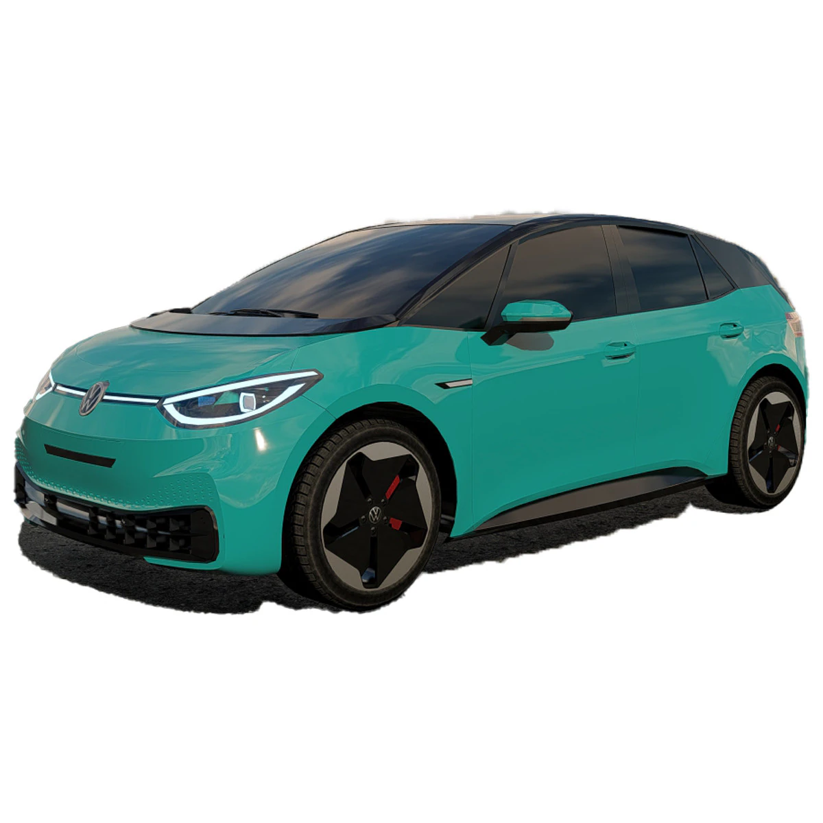 Volkswagen ID3 3D Model .c4d .max .obj .3ds .fbx .stl .blend