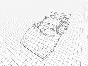 Countach LP500 3D Model