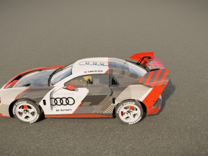 Ken Block Audi S1 Hoonitron E Tron 2023 3Dモデル