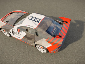 Ken Block Audi S1 Hoonitron E Tron 2023 3Dモデル
