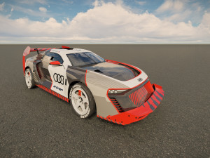Ken Block Audi S1 Hoonitron E Tron 2023 3Dモデル