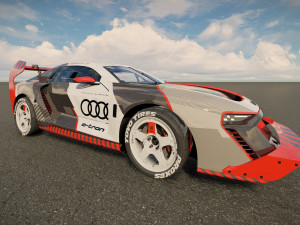 Ken Block Audi S1 Hoonitron E Tron 2023 3Dモデル
