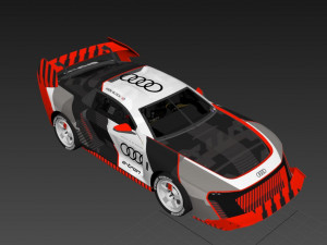 Ken Block Audi S1 Hoonitron E Tron 2023 3Dモデル