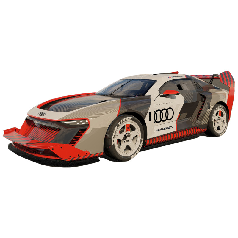 Ken Block Audi S1 Hoonitron E Tron 2023 3Dモデル .c4d .max .obj .3ds .fbx .stl .blend 