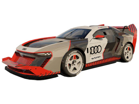 Кен Блок Audi S1 ​​Hoonitron E Tron 2023 3D Модель