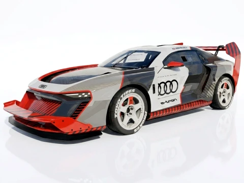 Ken Block Audi S1 Hoonitron E Tron 2023 3D Model