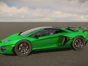Aventador SVJ Roadster 2022 3D 模型