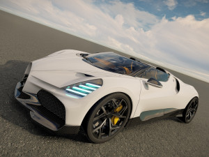 Bugatti W16 Mistral 2024 3D Model