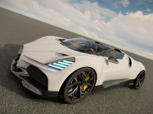 Bugatti W16 Mistral 2024 3D Model