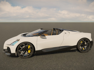 Bugatti W16 Mistral 2024 3D Model