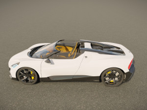 Bugatti W16 Mistral 2024 3D Model