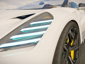 Bugatti W16 Mistral 2024 3D Model