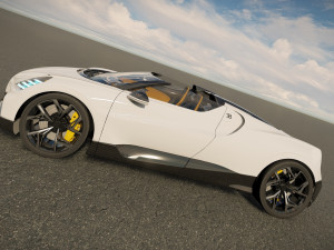 Bugatti W16 Mistral 2024 3D Model