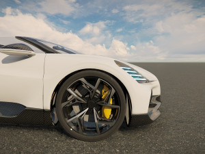 Bugatti W16 Mistral 2024 3D Model