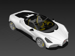 Bugatti W16 Mistral 2024 3D Model