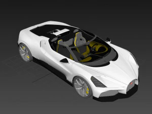Bugatti W16 Mistral 2024 3D Model