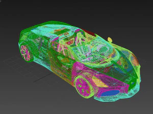 Bugatti W16 Mistral 2024 3D Model