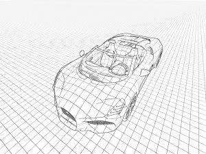 Bugatti W16 Mistral 2024 3D Model