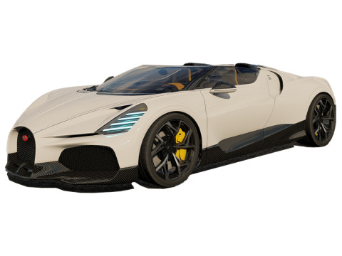 Bugatti W16 Mistral 2024 3Dモデル