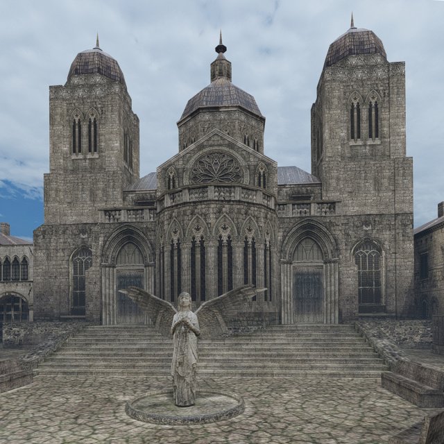 Old German Town Modelo 3D .c4d .max .obj .3ds .fbx .stl .blend