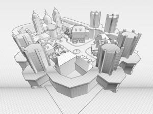 Old German Town Modelo 3D