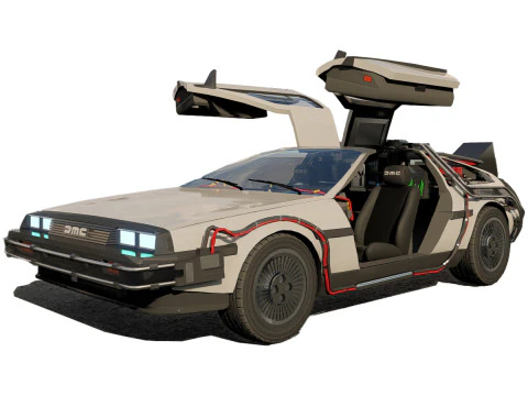 Делориан DMC-12 3D Модель
