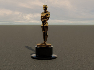 Academy Awards Oscar Statuette 3D model - Download Life and Leisure on