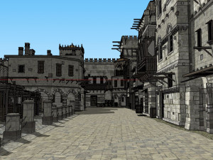Old citadel fortress Modèle 3D