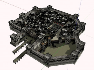 Old citadel fortress Modèle 3D