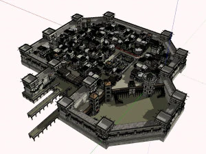 Old citadel fortress 3D Model
