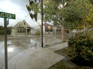 American district Modèle 3D