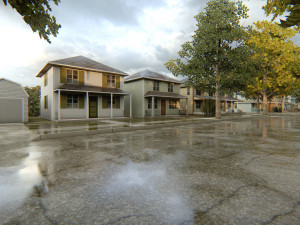 American district Modèle 3D