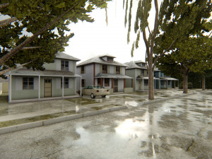 American district Modèle 3D