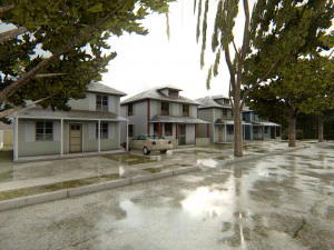 American district 3D Model