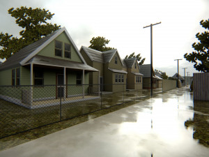 American district Modèle 3D