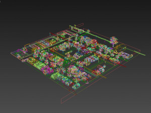 American district Modèle 3D