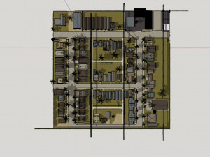 American district Modèle 3D