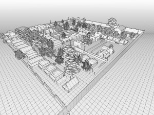 American district Modèle 3D
