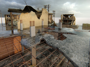 Ruined Scene Model 3D