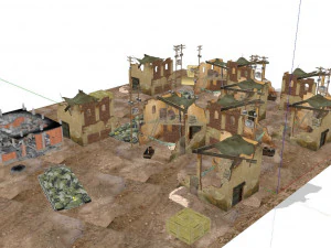 Ruined Scene 3D Model