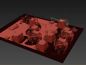 Ruined Scene 3D Model