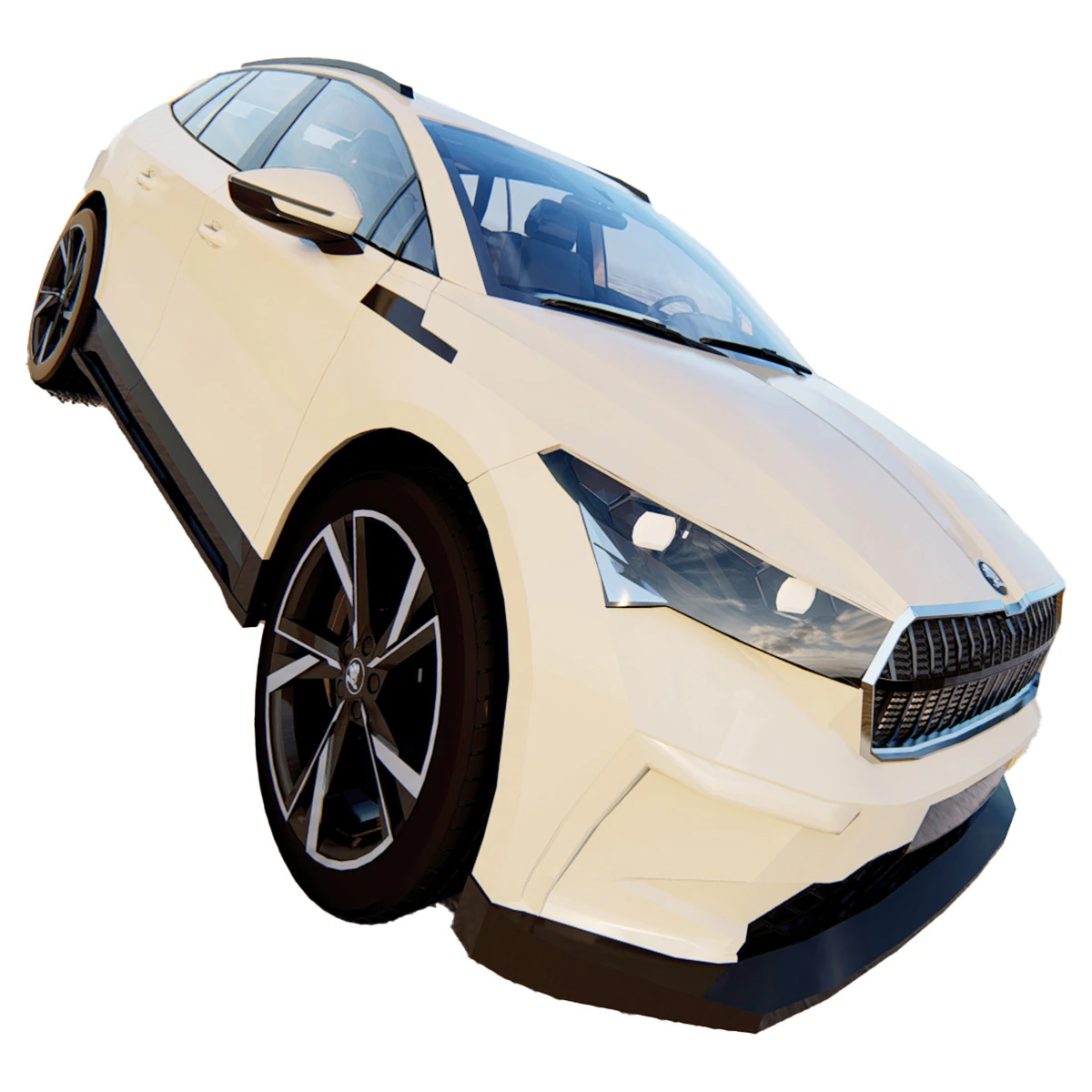 Skoda Enyaq 3D Model .c4d .max .obj .3ds .fbx .stl .blend